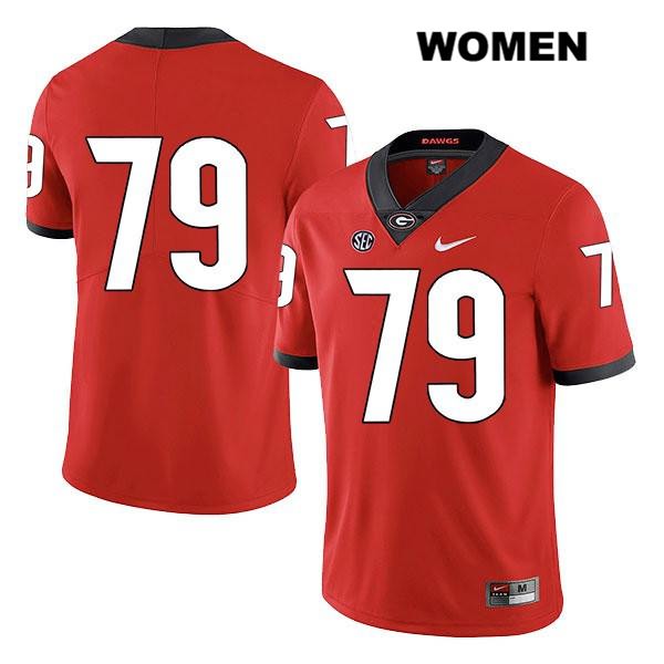 Georgia Bulldogs Women's Isaiah Wilson #79 NCAA No Name Legend Authentic Red Nike Stitched College Football Jersey LWL4356JM